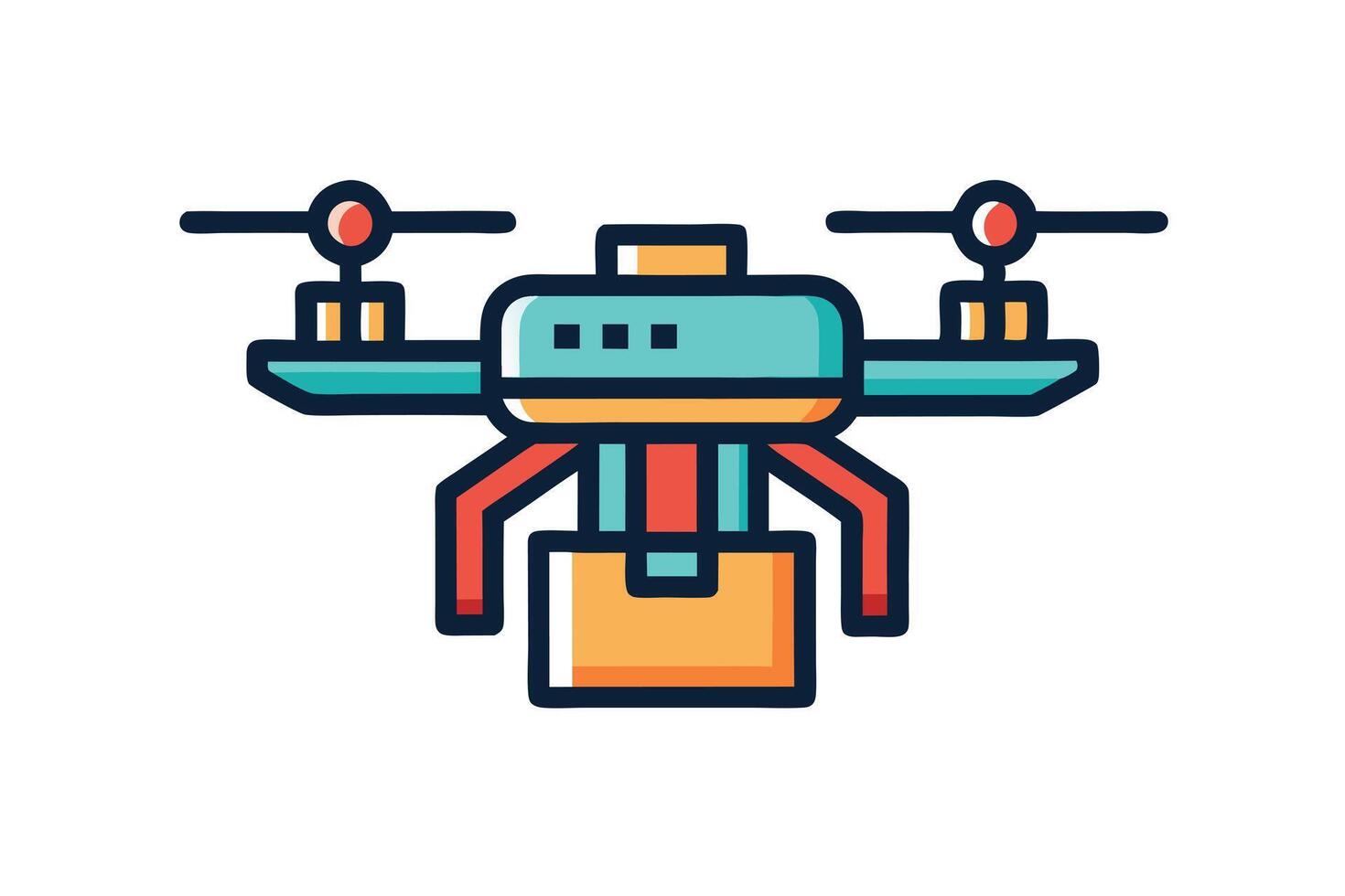 A Drone Delivery Service Icon Depicting Modern Technology vector