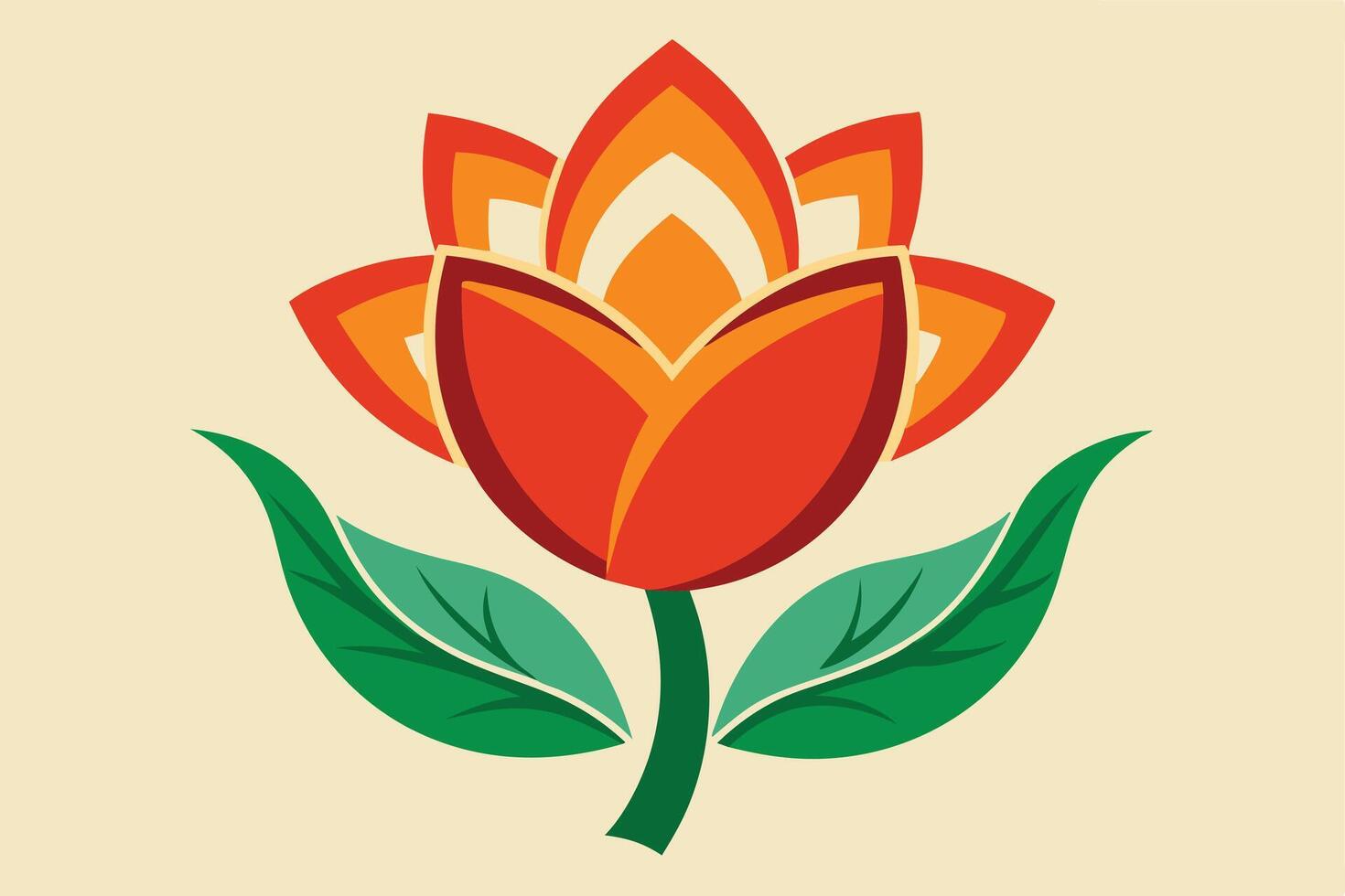 Floral bouquet design in a decorative style. vector
