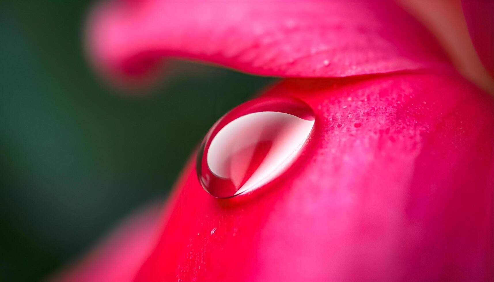 a drop of water on a pink flower photo