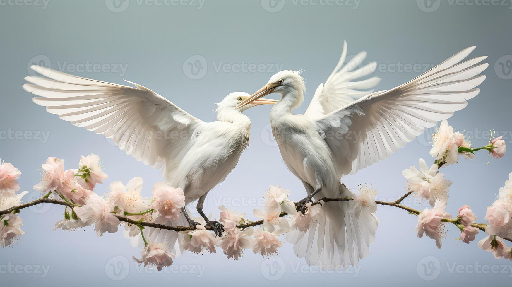 graceful hummingbird on white photo