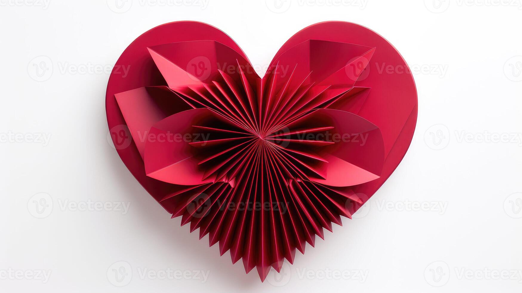 origami red paper heart photo