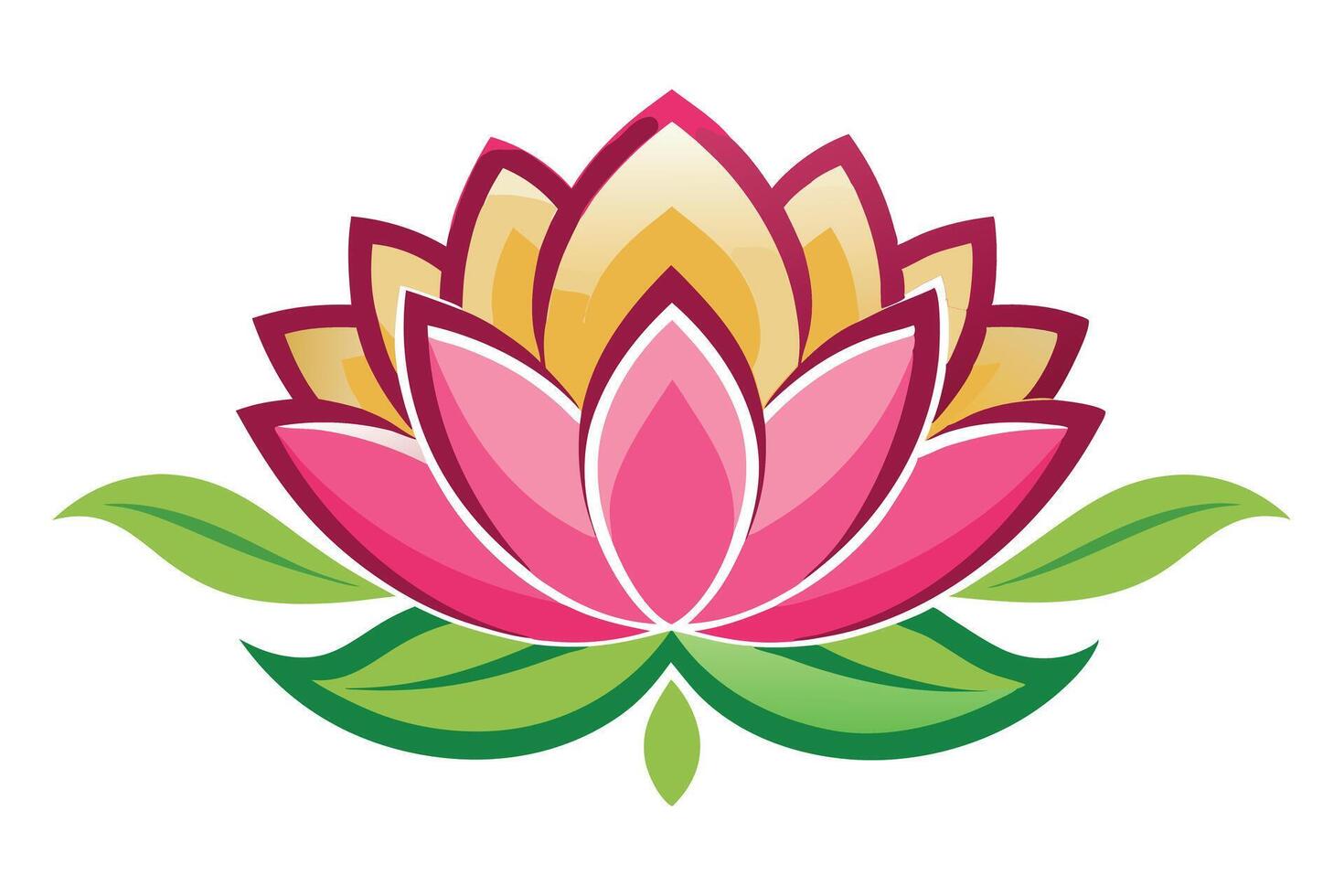 A Pink and Peach Lotus Flower Design vector