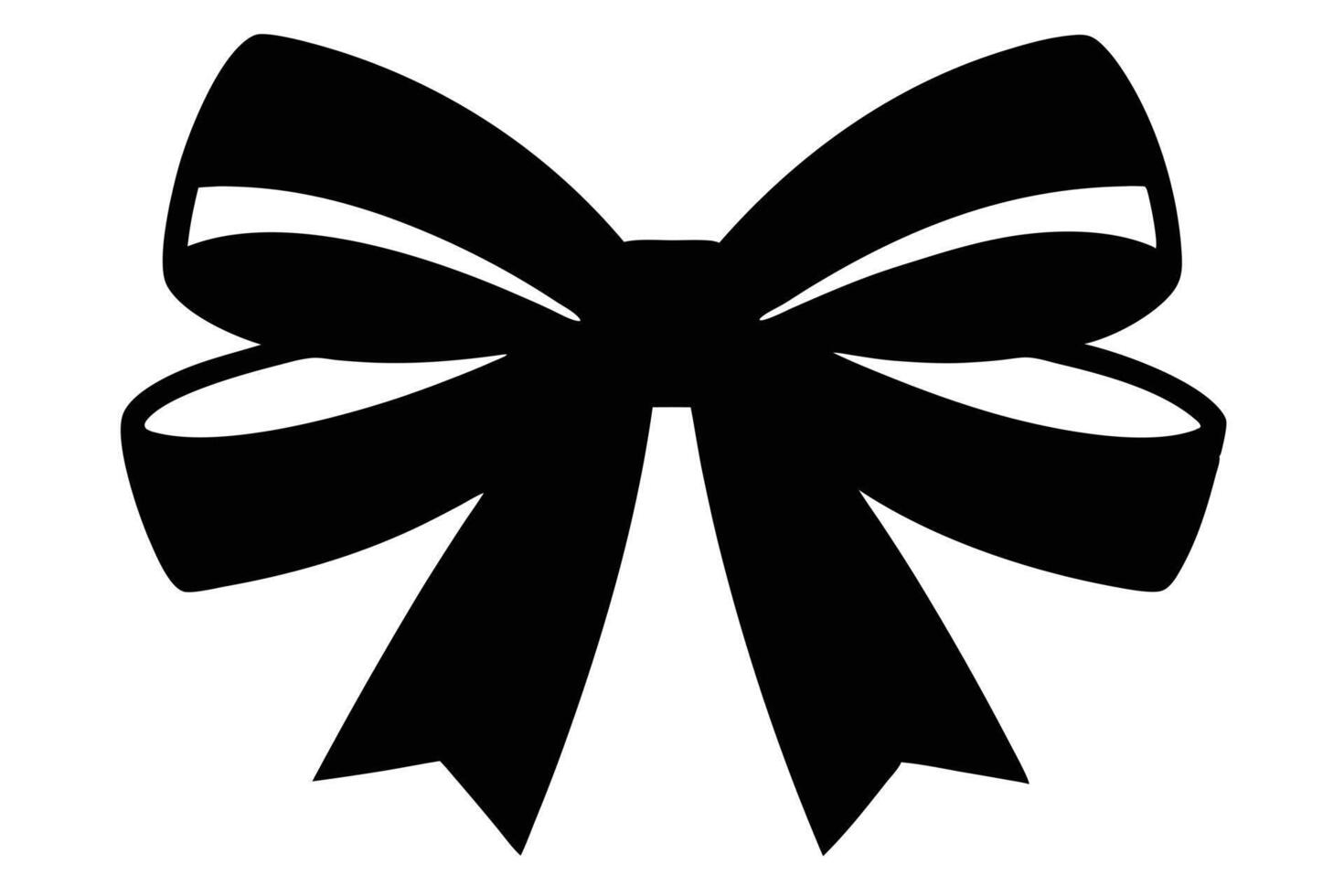 Black Ribbon Bow Graphic Design vector