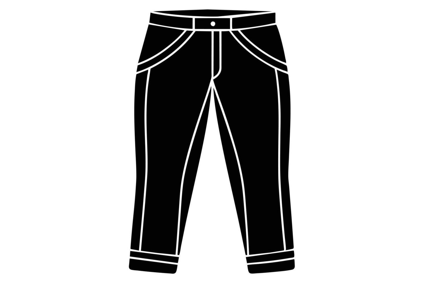 Illustration of Stylish Black Pants vector