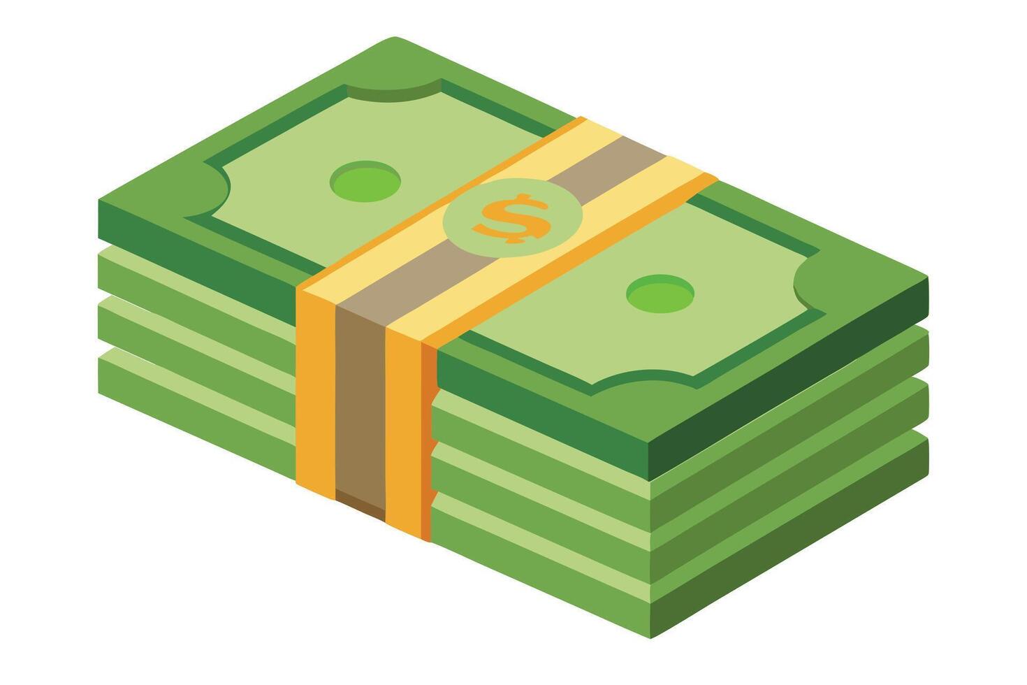 Stack of money illustration, perfect for financial concepts. vector