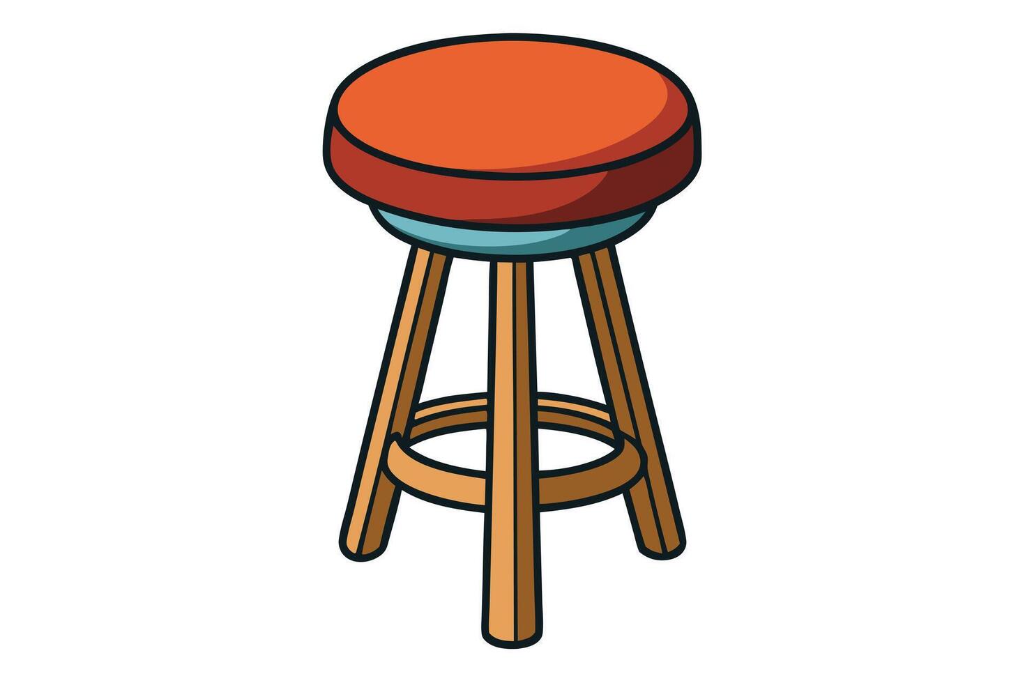 Illustration of a Retro Bar Stool vector