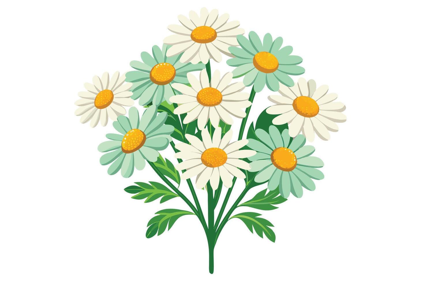 Vibrant bouquet of daisies, perfect for spring. vector