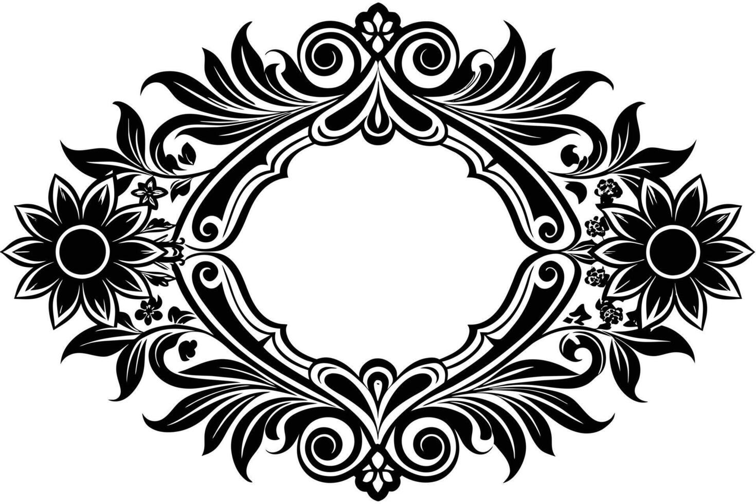 Floral frame design for elegant projects. vector