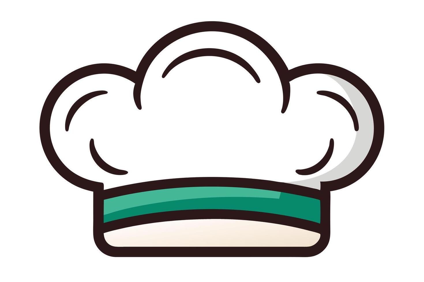 Chef's hat graphic design for culinary themes. vector