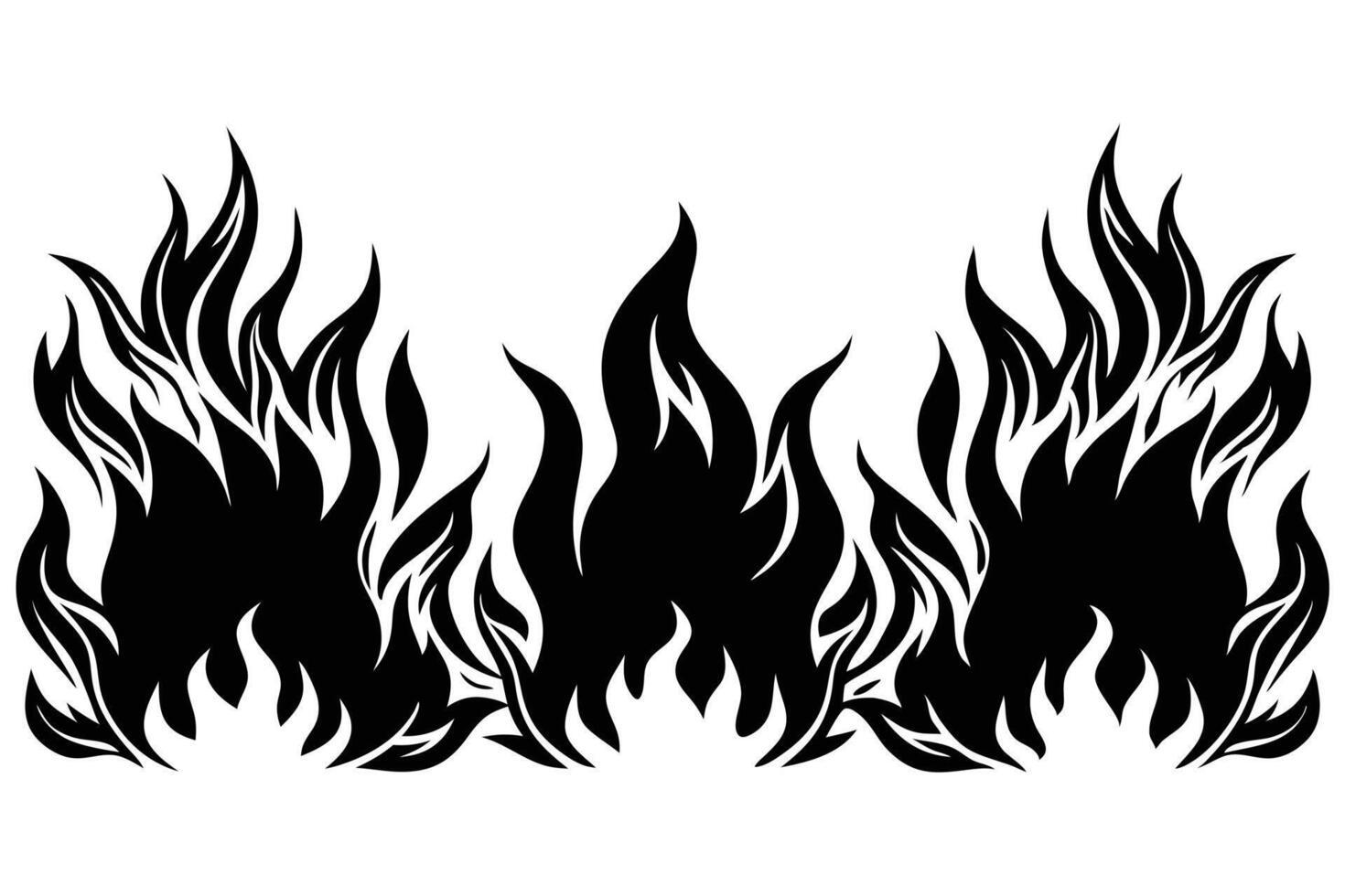 Fiery Flames Design for Graphic Design vector