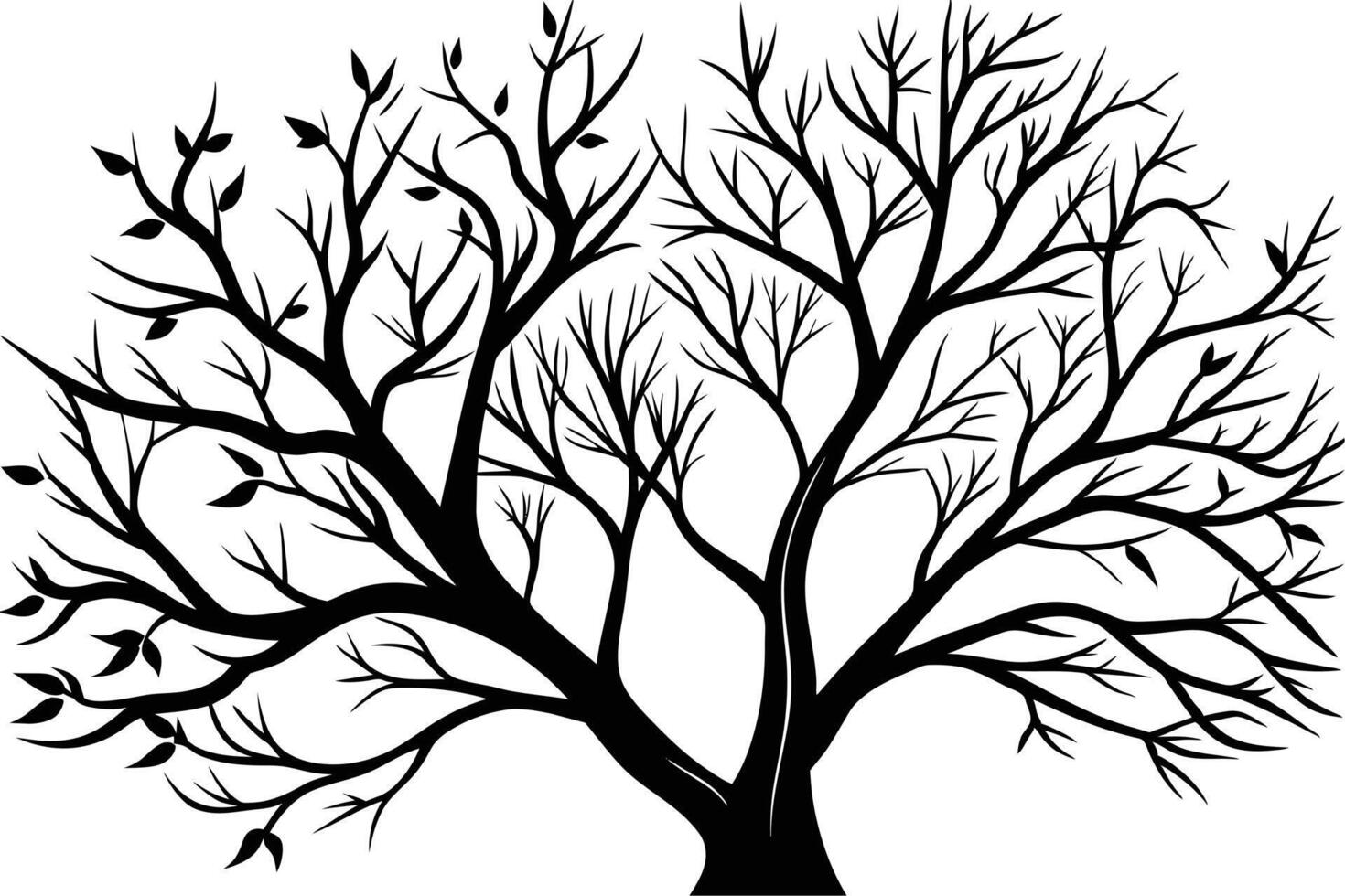 Trees against a white background vector