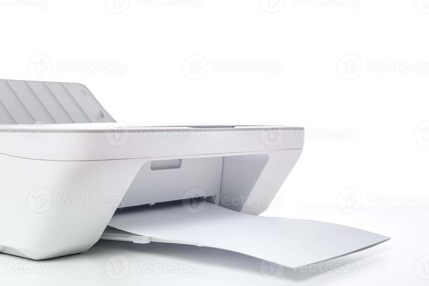 Printer actively producing documents in a modern workspace, highlighting efficiency and technology photo