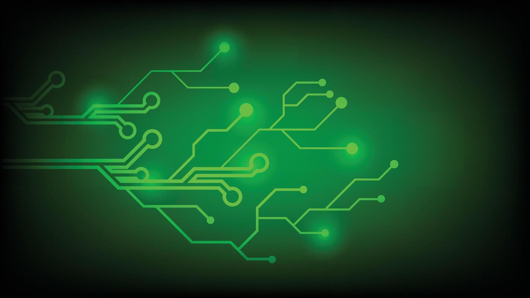 Cyber circuit future green technology concept background vector