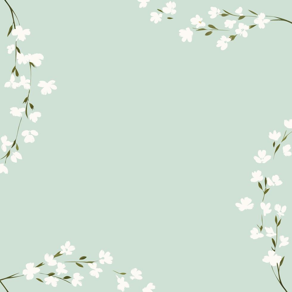 Floral border design sophisticated botanical aesthetics vector