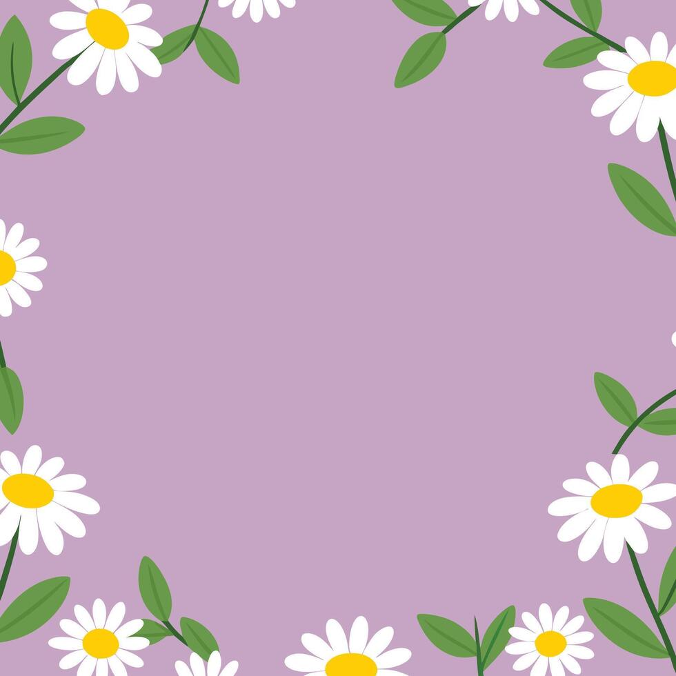 Floral border design playful and elegant composition vector