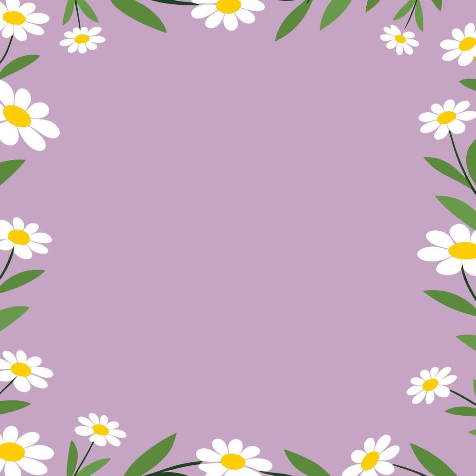 Floral border tulip design romantic floral arrangement vector