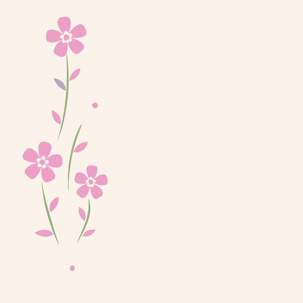 floral silhouette elegant flower pattern vector