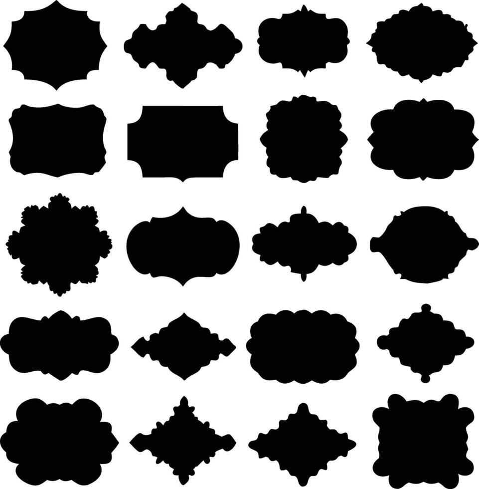 Stylish frame vintage labels sophisticated classic motif vector
