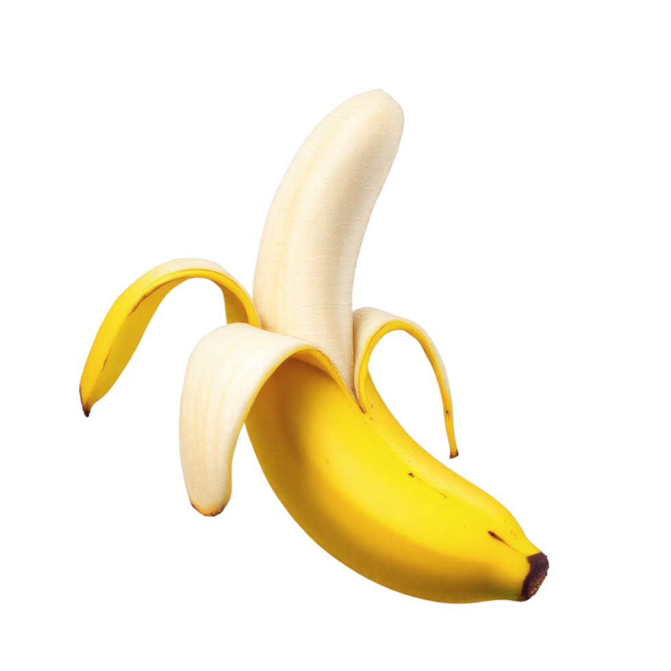 A partly peeled banana png