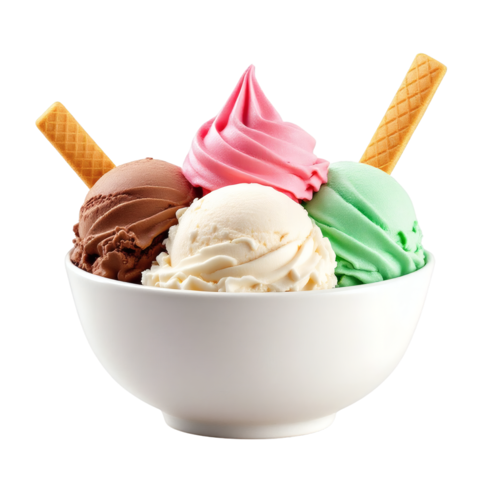 Ice cream in a bowl png