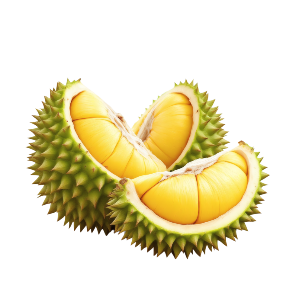 A durian fruit is cut in half png