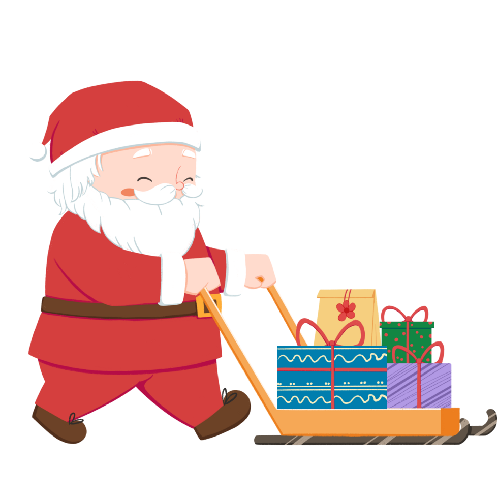 Santa Bring gift png