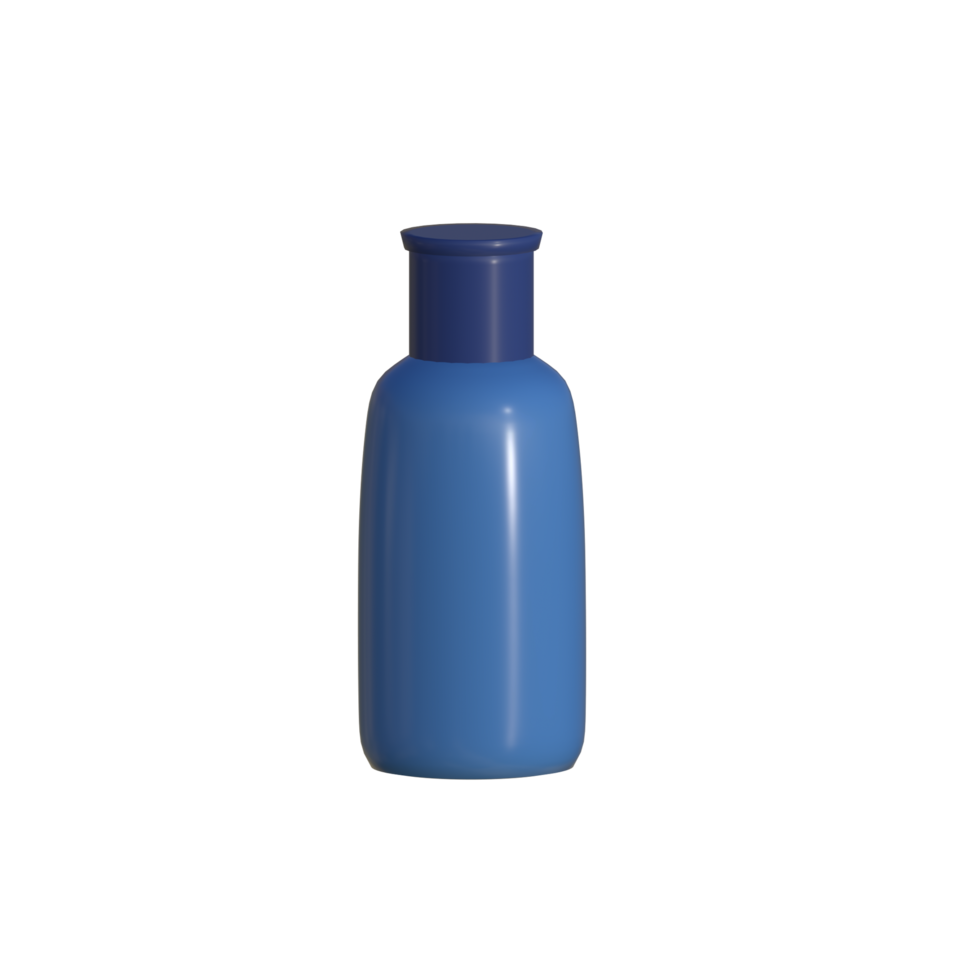 blue plastic bottle with a cap on a transparent background png