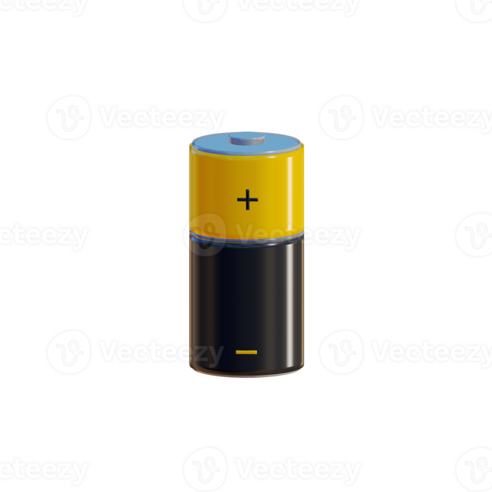 3d render of battery on a transparent background png