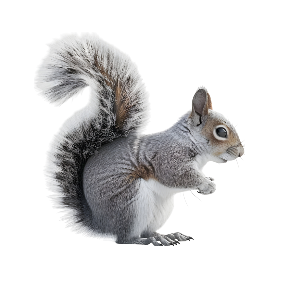 A squirrel is standing on its hind legs png