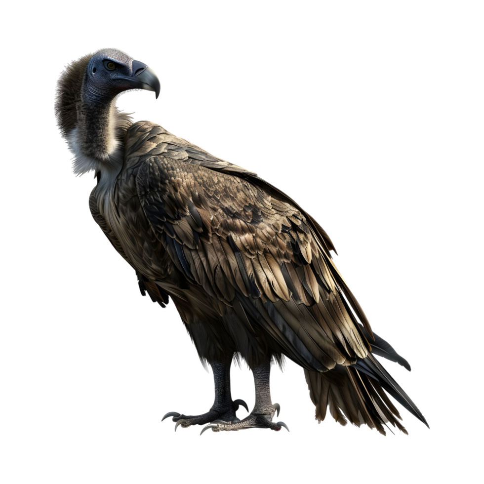 Vulture is standing on a transparent background png