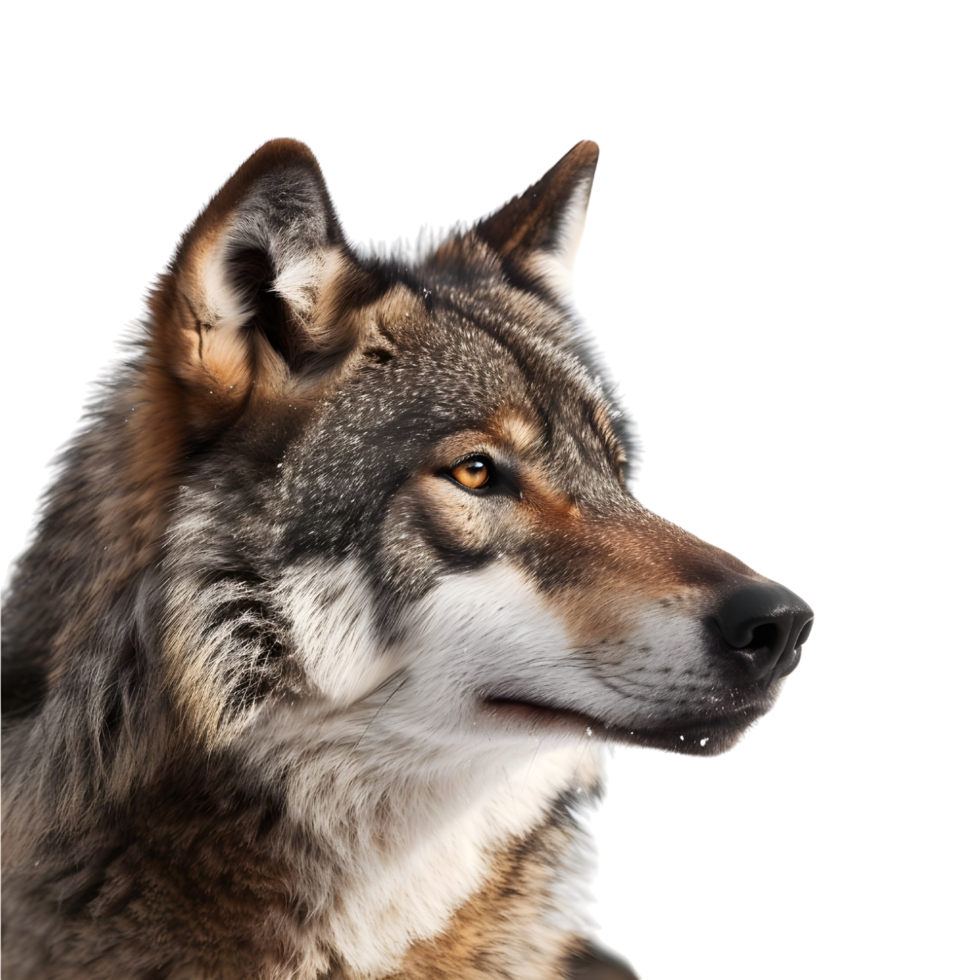 Wolf head on transparent background png