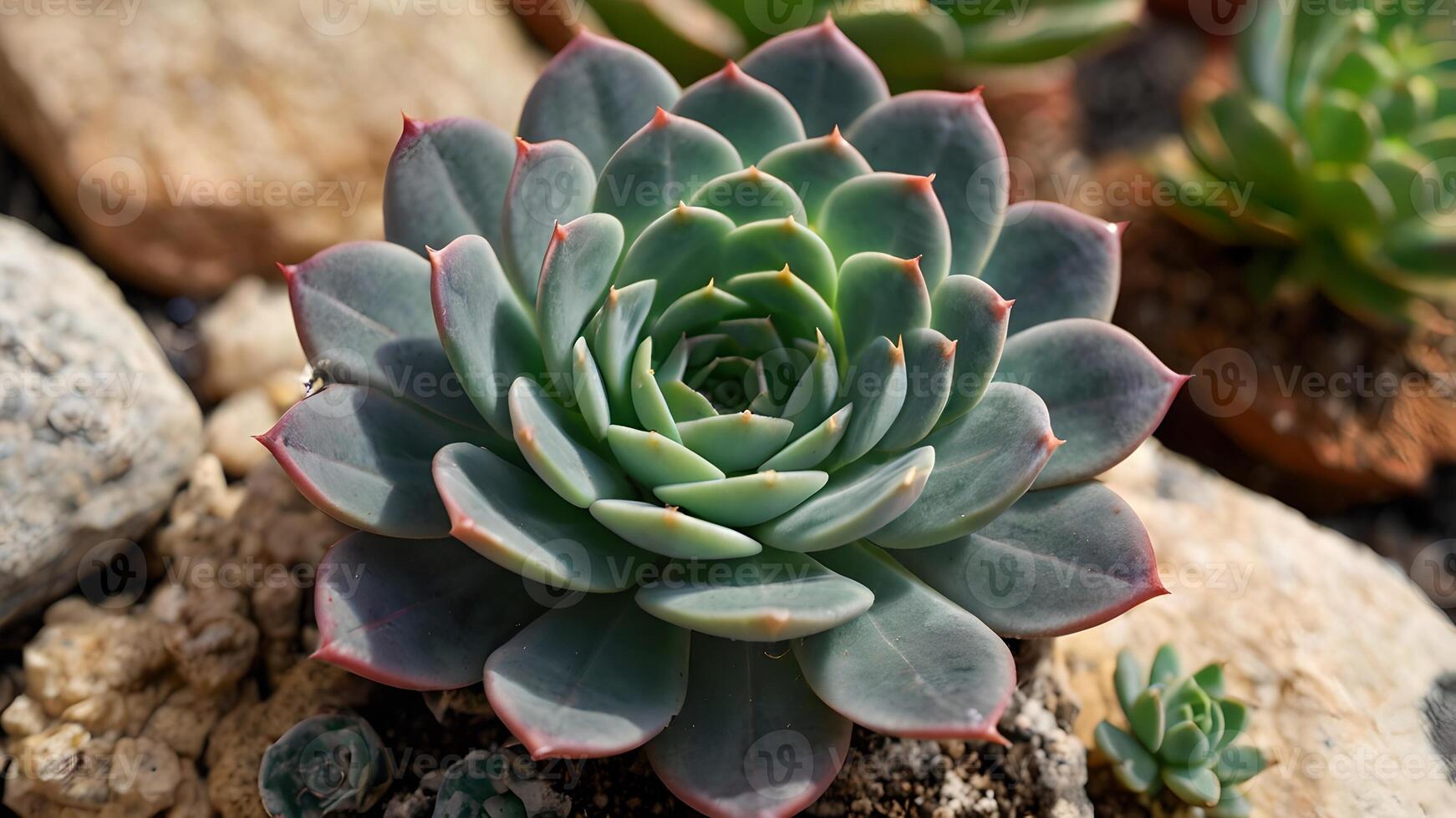 Vibrant Succulent in Sunny Garden photo