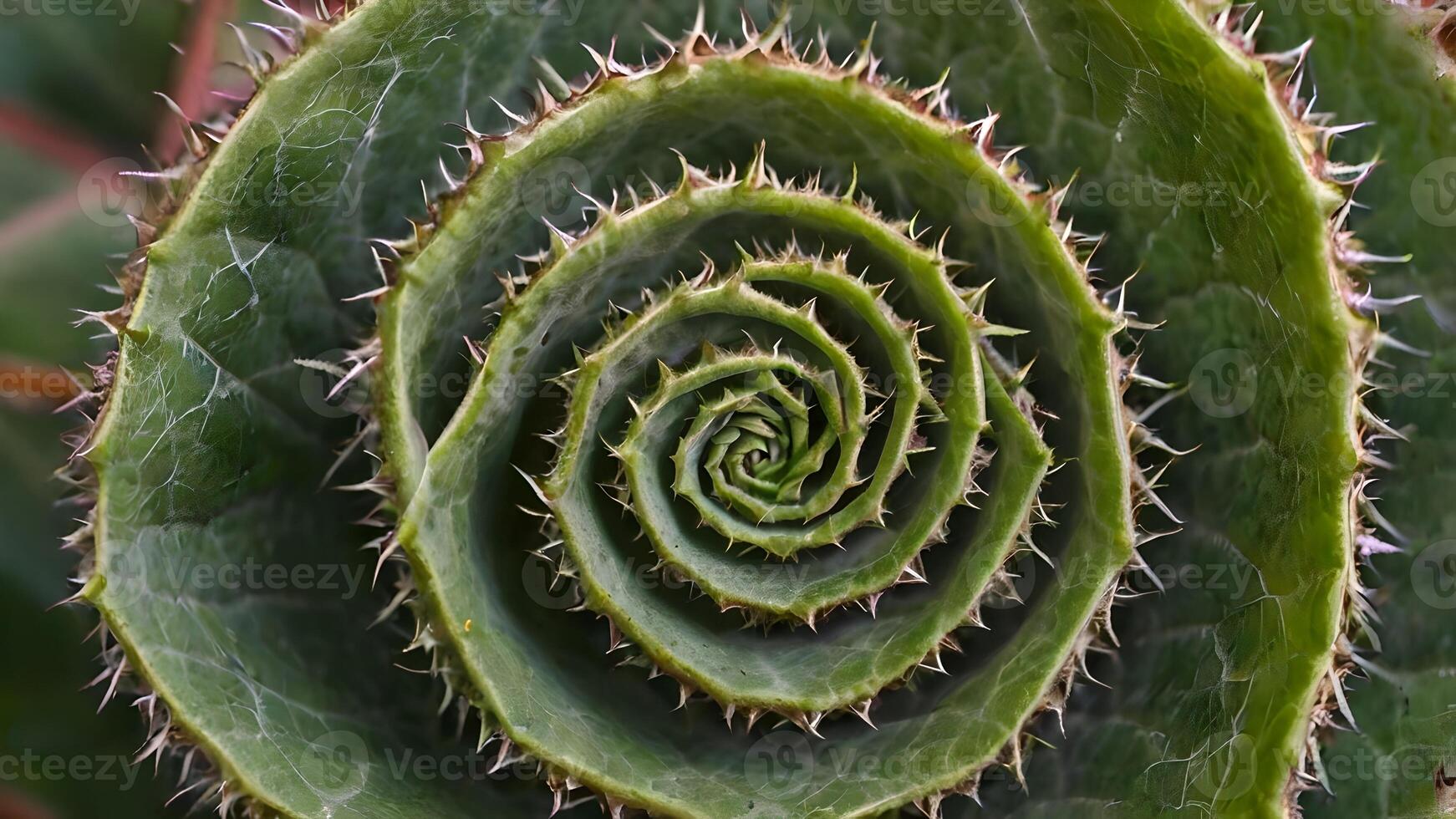 Sacred Geometry in Nature Spiral Plant Growth photo