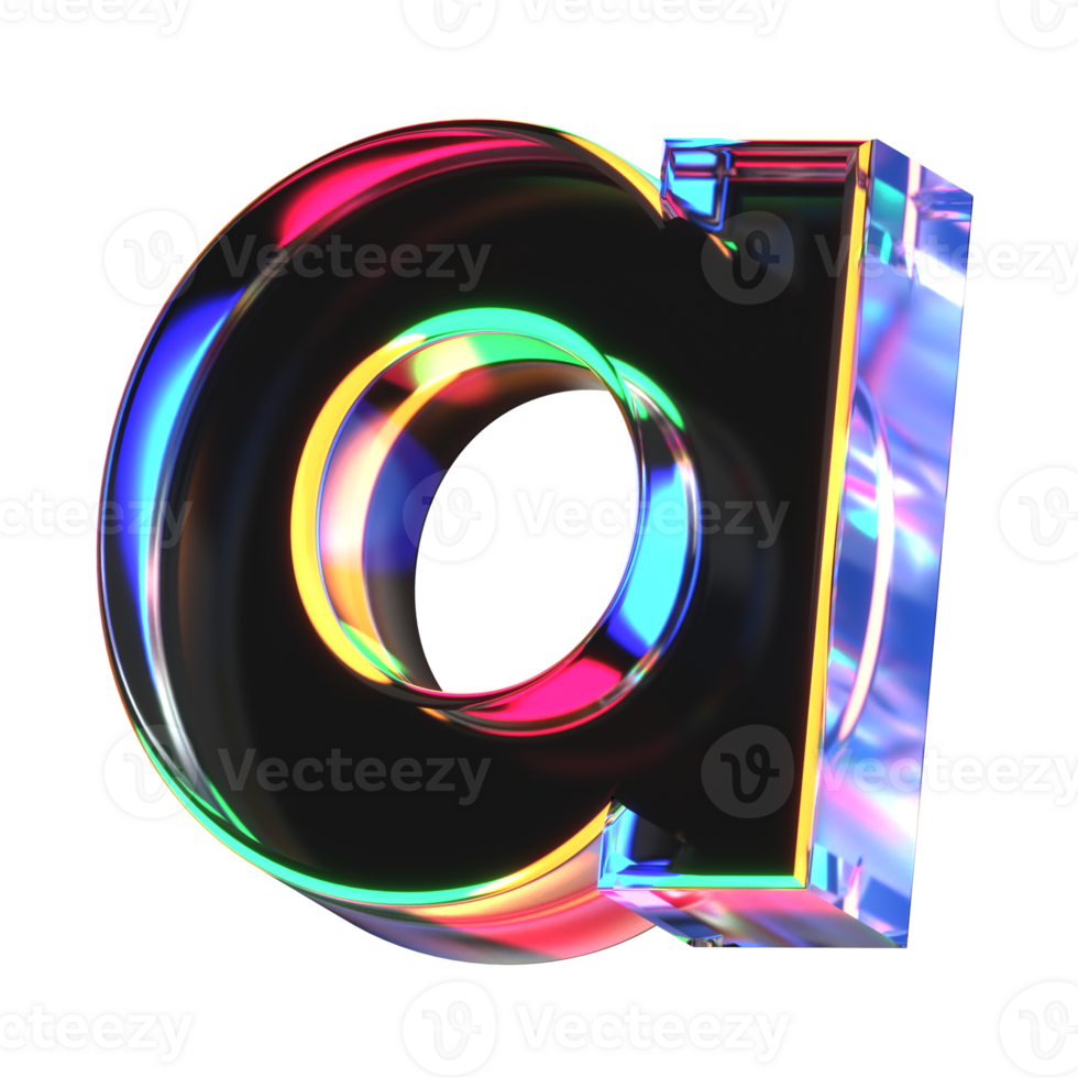 3D icon of lower case letter a png