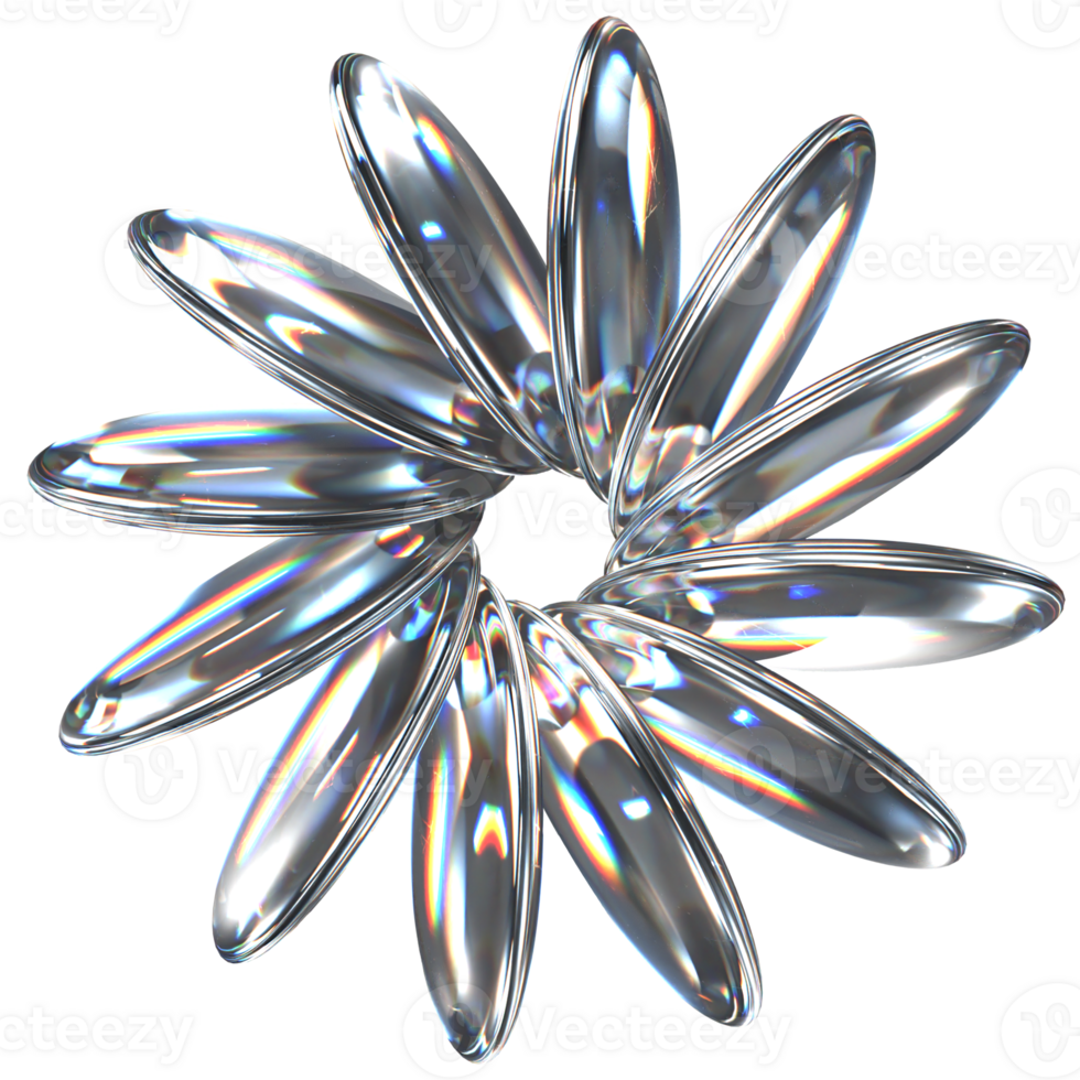 3D icon of a glass rotating discs png