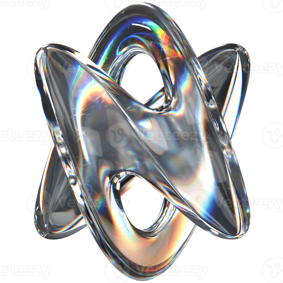 3D icon of a glass arrow shaped object png