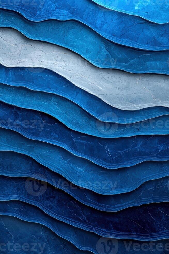 Abstract blue layered background with marble texture photo