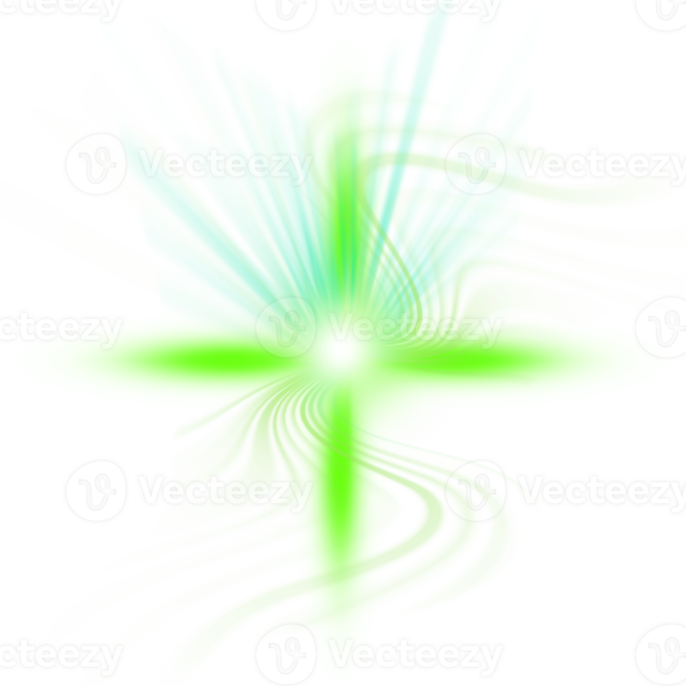 A green and blue cross with a wave pattern png