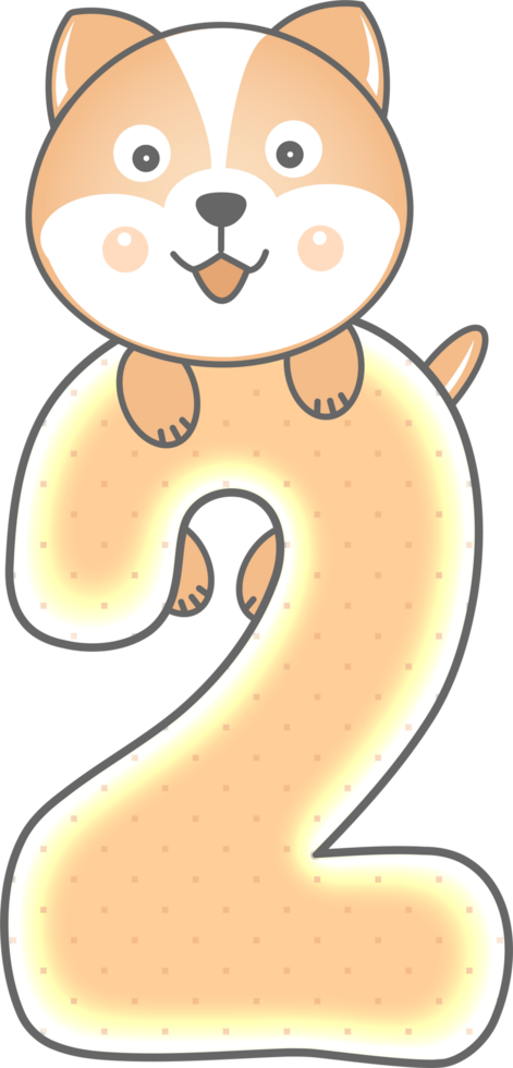 Cute Dog Animal, Number 2 png