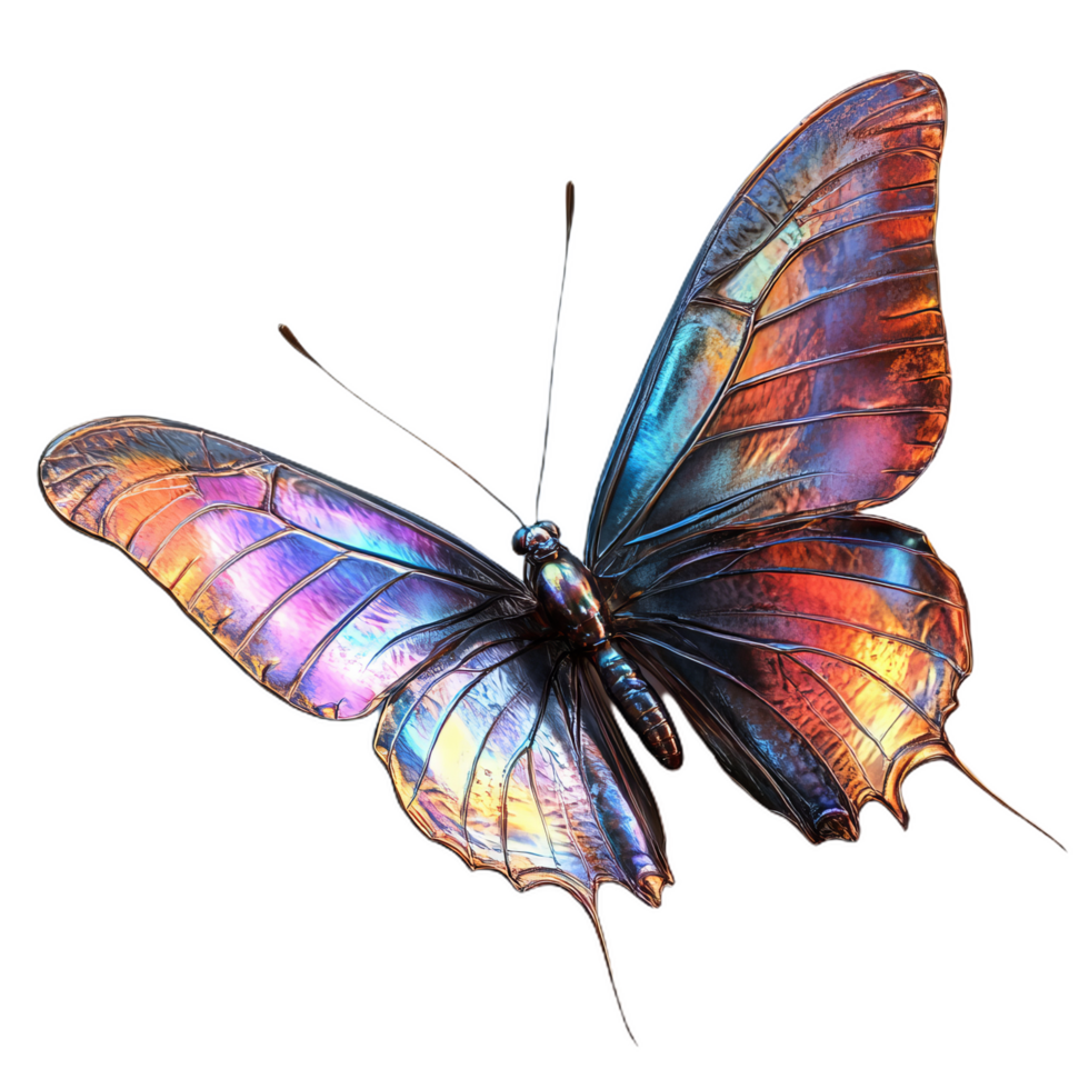 highly detailed 3D model of butterfly with vibrant colors and intricate patterns, showcasing its beauty and elegance in stunning display of nature artistry png