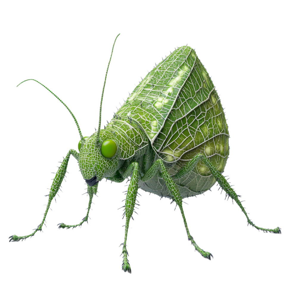 highly detailed 3D model of green aphid, showcasing its intricate features and textures. This realistic representation highlights unique characteristics of this small insect png