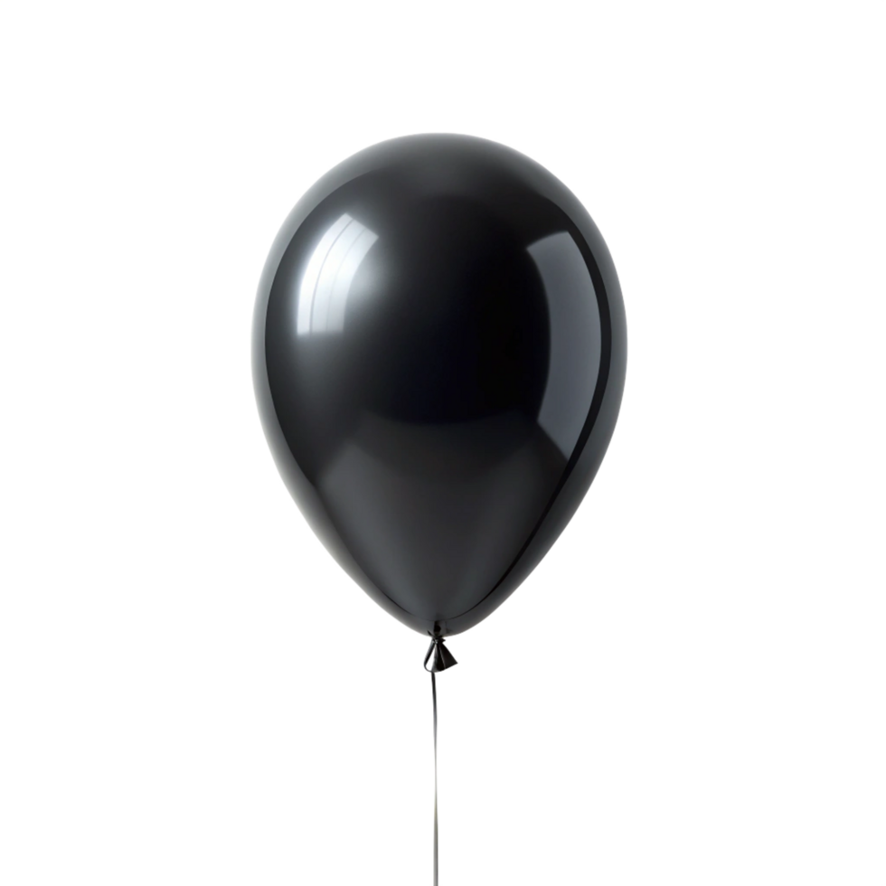black balloon is isolated on transparent background png
