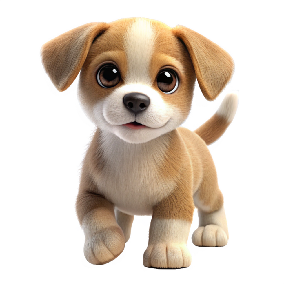 puppy is walking is isolated on transparent background png
