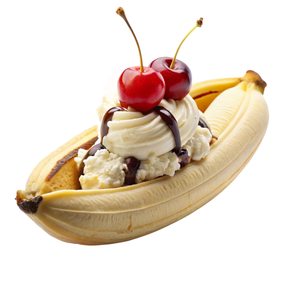 banana cake is isolated on transparent background png