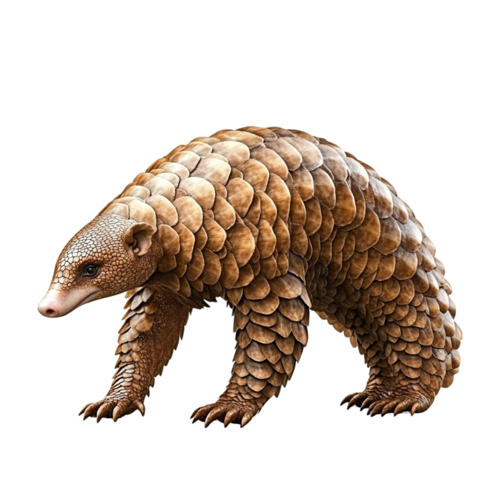 Shiny Gold Pangolin Figurine for Decor and Collectibles png