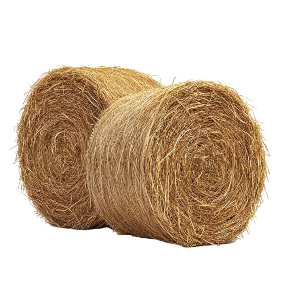 Two bales of hay on a Transparent background png