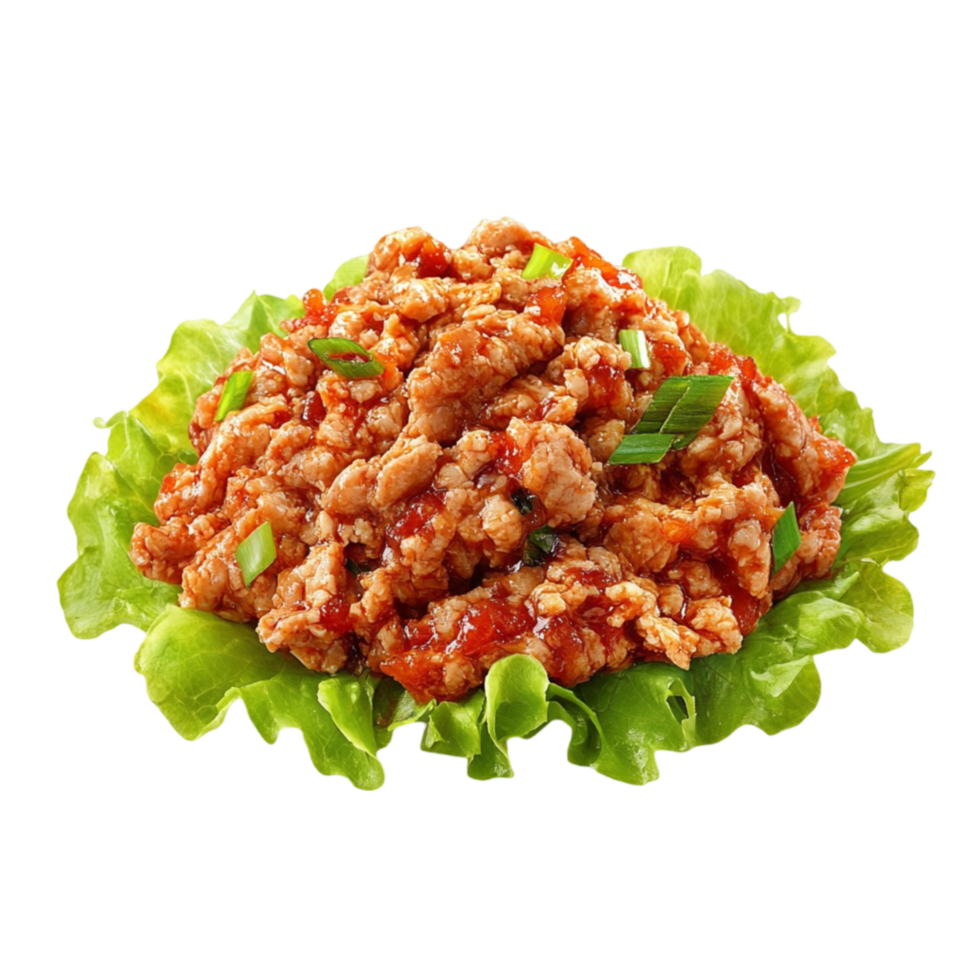 Chicken salad with lettuce on a Transparent background png