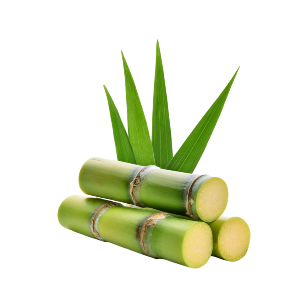 Sugarcane with leaf on transparent background png