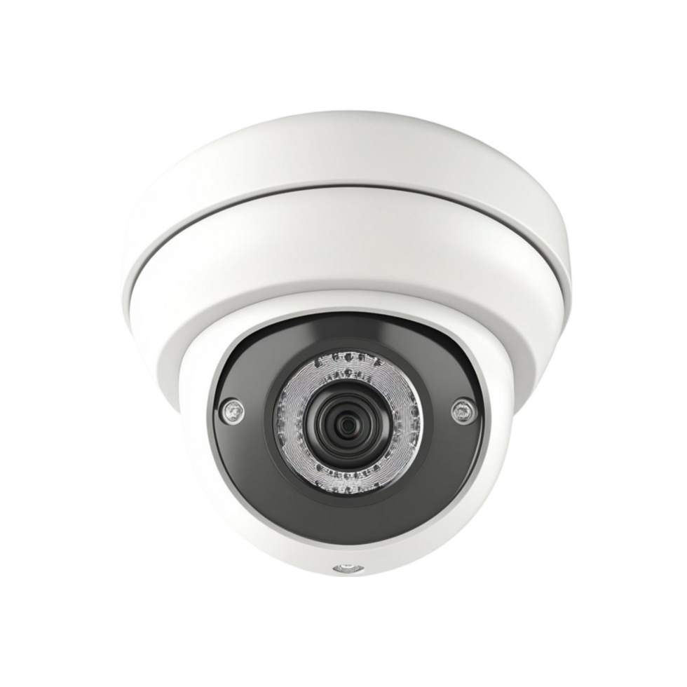 CCTV Dome Security Camera on Transparent Background png