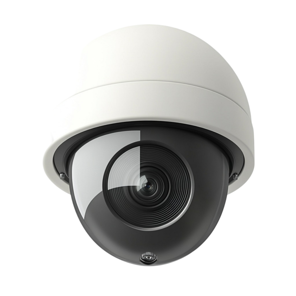 Surveillance Security Camera with Modern Design on Transparent Background png